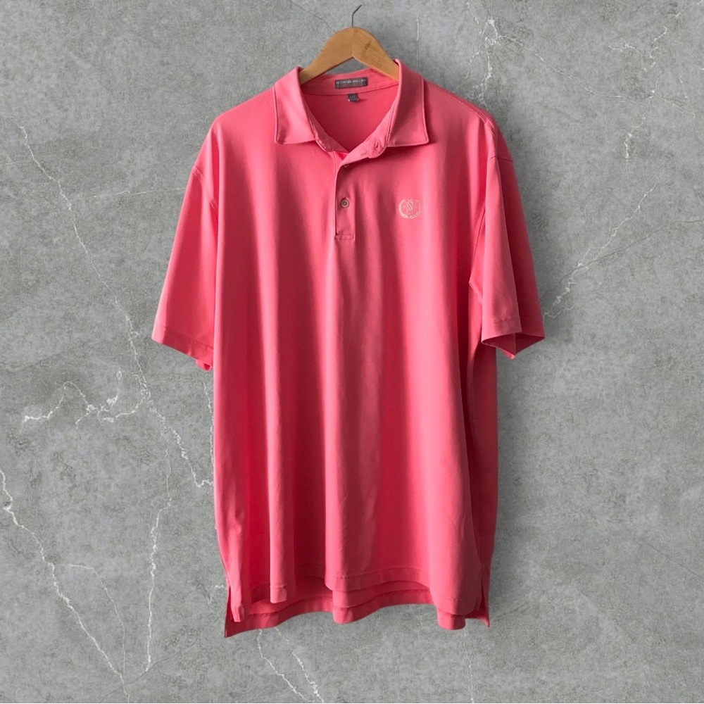 Peter Millar Men's Pink Polo Golf Shirt